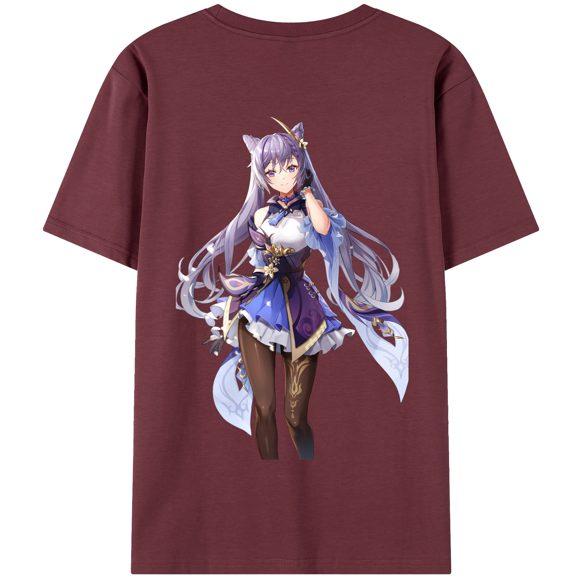 げんし神 刻晴 こくせい genshin Kokusei 綿100％半袖Tシャツ（背面プリント）